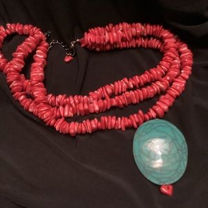 Coral look necklace